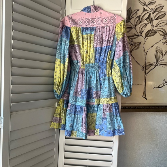 FORTE DEI MARMI COUTURE Bandana-print Mini Dress In Blue Size 38/US M - Picture 9 of 12